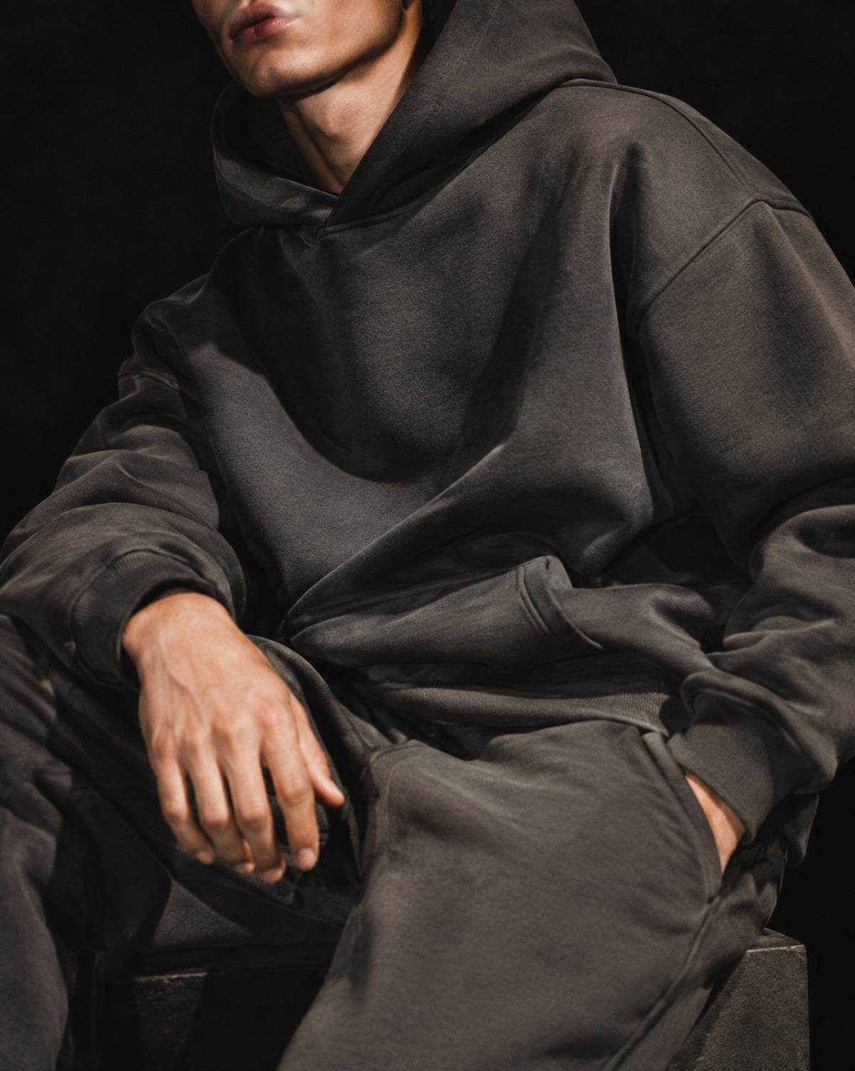JONOAH heavyweight charcoal hoodie